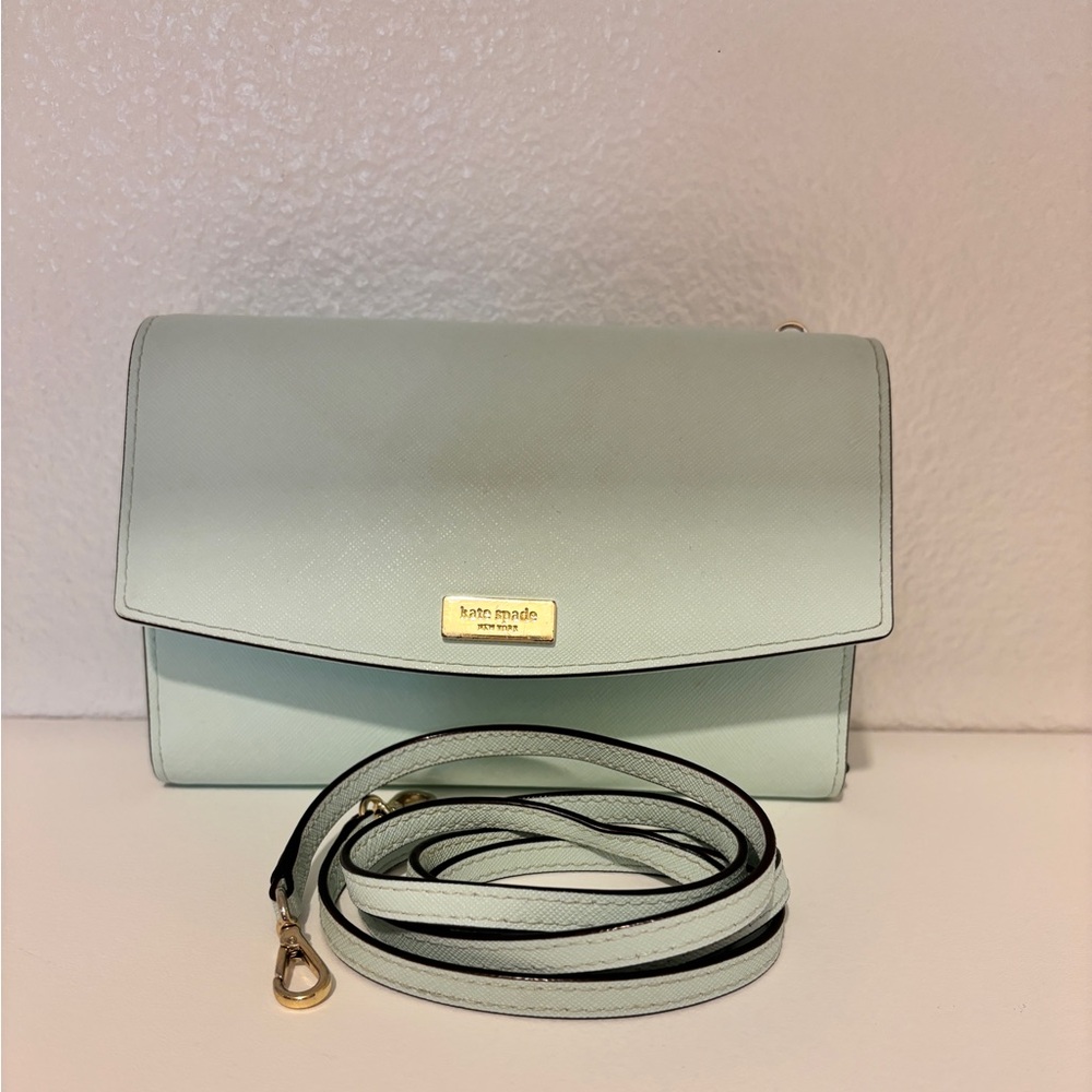 Kate Spade Crossbody Wallet Clutch light blue